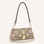 Louis Vuitton LV Donna Preferito Tourterelle Grigio Crema Monogram Empreinte Pelle di vacchetta morbida e granulata