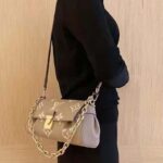 Louis Vuitton LV Women Favorite Tourterelle Gray Cream Monogram Empreinte Embossed Supple Grained Cowhide - immagine 12
