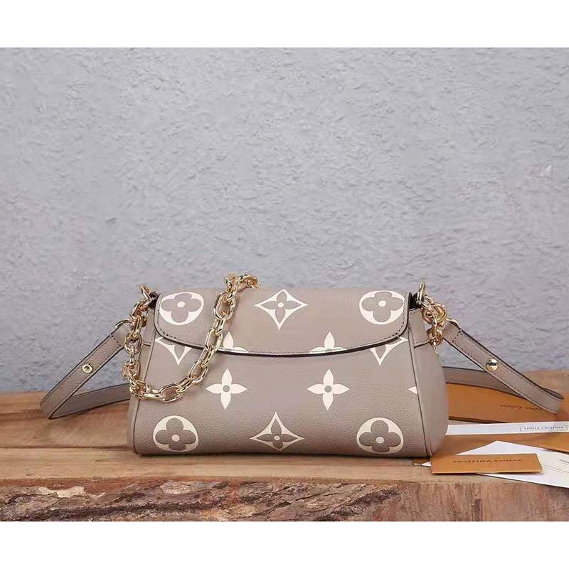 Louis Vuitton Tourterelle Grey/Cream Félicie Pochette at 1stDibs