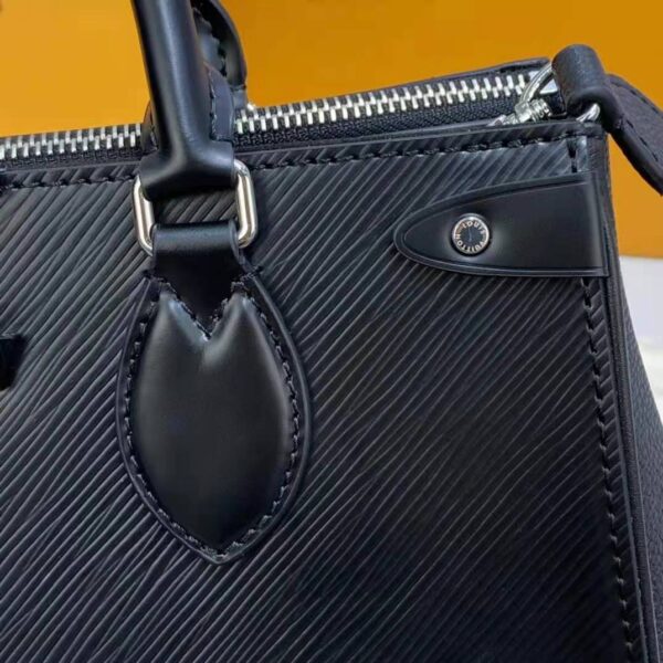 Louis Vuitton LV Women Grenelle Tote MM Bag Black Epi Grained Cowhide Leather (11)
