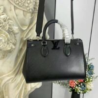Louis Vuitton LV Women Grenelle Tote MM Bag Black Epi Grained Cowhide Leather