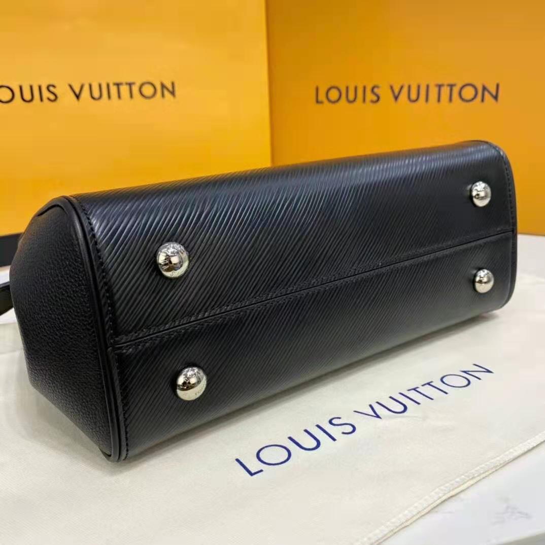 Louis Vuitton LV Women Grenelle Tote MM Bag Black Epi Grained