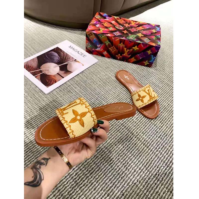 Louis Vuitton LV Isola Flat Mule COGNAC. Size 38.0