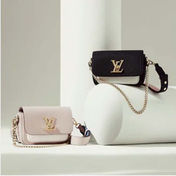 Louis Vuitton LV Women Lockme Tender Black Grained Calf Leather (12)