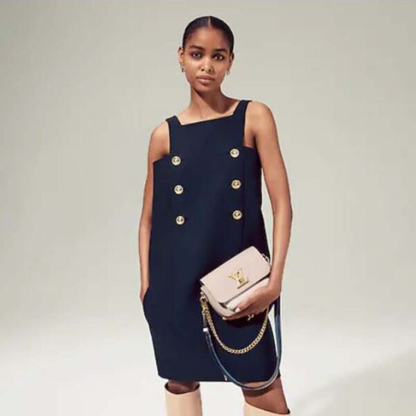 Louis Vuitton LV Women Lockme Tender Rosewater Greige Grained Calf Leather (10)