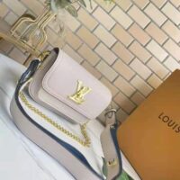 Louis Vuitton LV Women Lockme Tender Rosewater Greige Grained Calf Leather (12)