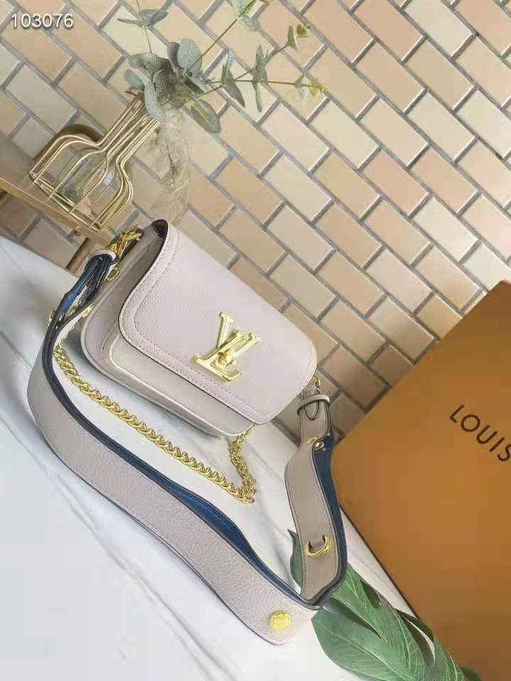 Louis Vuitton Rose Pondicherry Leather Lockme Tender Bag - Yoogi's Closet