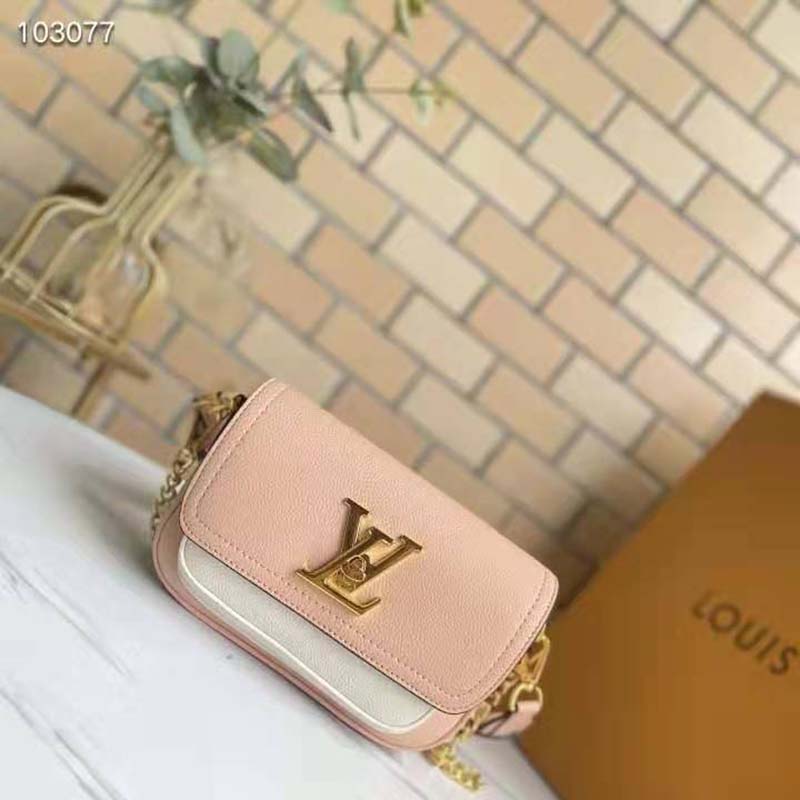 Louis Vuitton Lockme Tender Leather Handbag Pink ref.980998 - Joli Closet