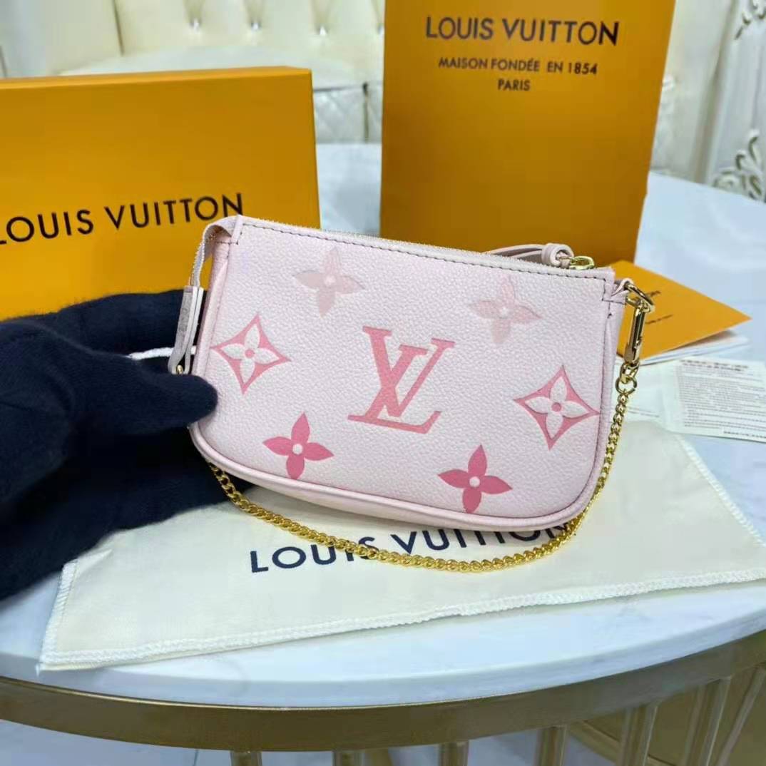 Louis Vuitton LV Women Mini Pochette Accessoires Pink Monogram ...