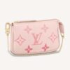 Louis Vuitton LV Women Mini Pochette Accessoires Pink Monogram Empreinte Embossed Supple Grained Cowhide