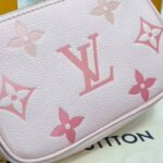 Louis Vuitton LV Women Mini Pochette Accessoires Pink Monogram Empreinte Embossed Supple Grained Cowhide - Imagen 11