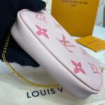 Louis Vuitton LV Women Mini Pochette Accessoires Pink Monogram Empreinte Embossed Supple Grained Cowhide - Imagen 10