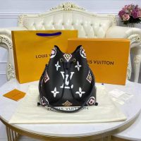 Louis Vuitton LV Women NéoNoé MM Bucket Bag Black Monogram Coated Canvas