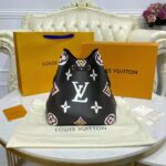 Louis Vuitton LV Women NéoNoé MM Bucket Bag Black Monogram Coated Canvas - Image 5