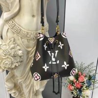 Louis Vuitton LV Women NéoNoé MM Bucket Bag Black Monogram Coated Canvas