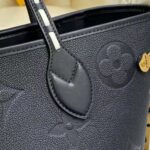 Louis Vuitton LV Women Neverfull MM Tote Bag Wild at Heart Black Embossed Supple Grained Cowhide – Image 14