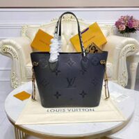 Louis Vuitton LV Women Neverfull MM Tote Bag Wild at Heart Black Embossed Supple Grained Cowhide