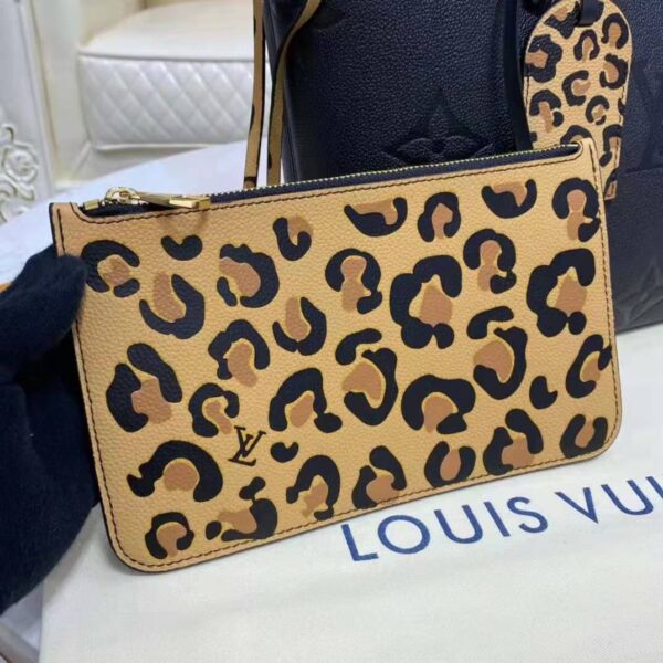 Louis Vuitton LV Women Neverfull MM Tote Bag Wild at Heart Black Embossed Supple Grained Cowhide (8)