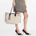Louis Vuitton LV Women Neverfull MM Tote Bag Wild at Heart Cream Embossed Supple Grained Cowhide – Image 13