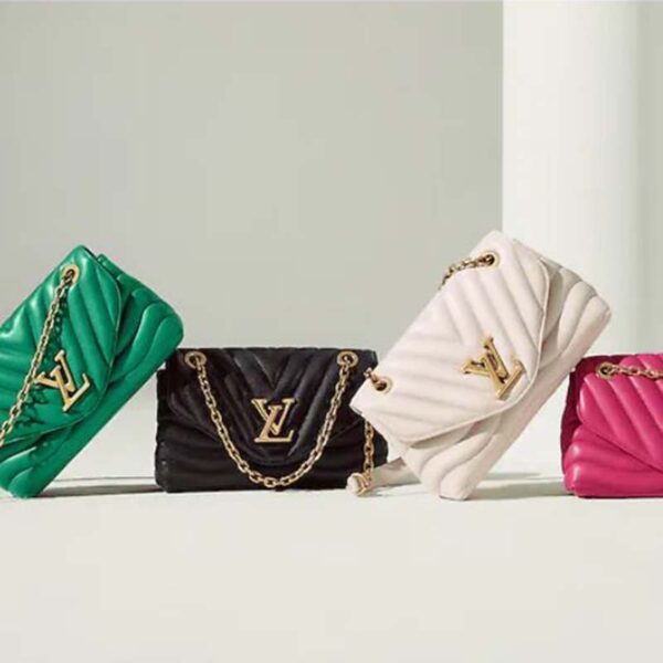 Louis Vuitton LV Women New Wave Chain Bag Handbag Agathe Pink Smooth Cowhide Leather (1)