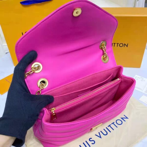 Louis Vuitton LV Women New Wave Chain Bag Handbag Agathe Pink Smooth Cowhide Leather (11)