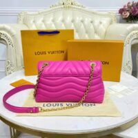 Louis Vuitton LV Women New Wave Chain Bag Handbag Agathe Pink Smooth Cowhide Leather