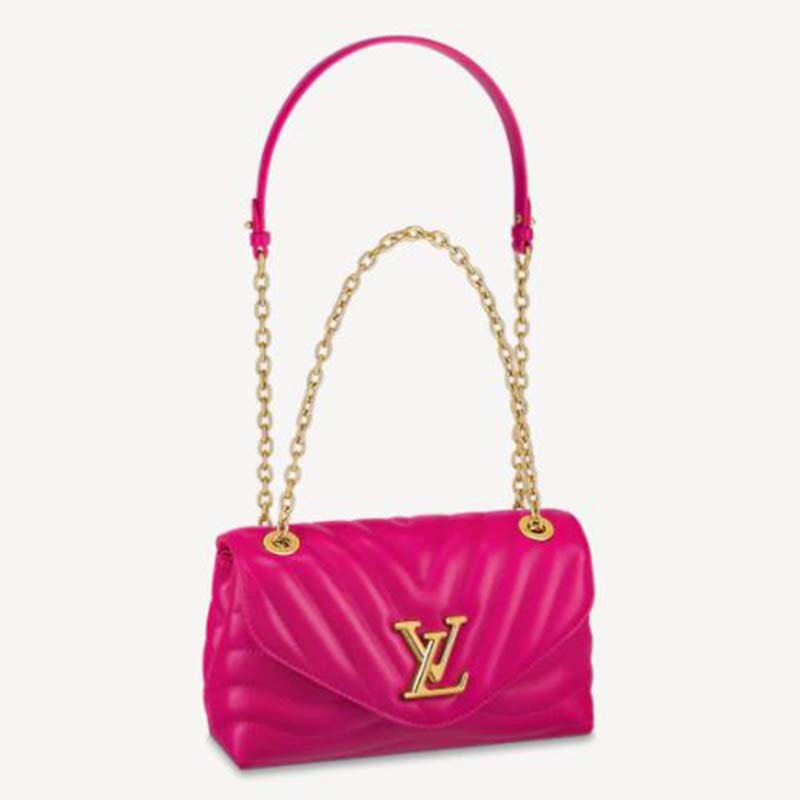 Louis Vuitton LV Women New Wave Chain Bag Handbag Agathe Pink Smooth  Cowhide Leather - LULUX