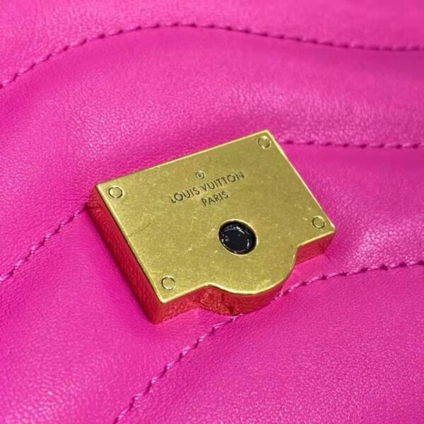 Louis Vuitton LV Women New Wave Chain Bag Handbag Agathe Pink Smooth Cowhide Leather (9)