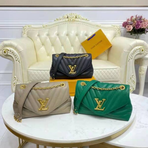 Louis Vuitton LV Women New Wave Chain Bag Handbag Emerald Green Smooth Cowhide Leather (11)