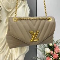 Louis Vuitton LV Women New Wave Chain Bag Handbag Sandy Smooth Cowhide Leather