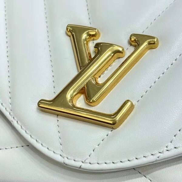 Louis Vuitton LV Women New Wave Chain Bag Handbag White Smooth Cowhide Leather (4)