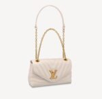 Louis Vuitton LV Women New Wave Chain Bag Handbag White Smooth Cowhide Leather