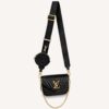 Louis Vuitton LV Women New Wave Multi-Pochette Black Smooth Cowhide Leather