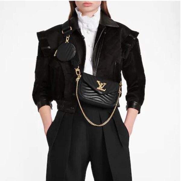 Louis Vuitton LV Women New Wave Multi-Pochette Black Smooth Cowhide Leather (10)