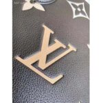 Louis Vuitton LV Women OnTheGo MM Black Beige Embossed Grained Cowhide Leather - Image 8