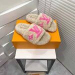 Louis Vuitton LV Women Paseo Flat Comfort Mule Beige Shearling LV Initials Monogram Flowers - immagine 2
