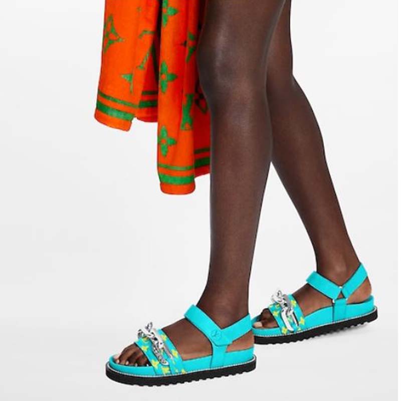 Paseo Flat Comfort Sandals Embossed Lambskin Size 37.5 – Keeks Designer  Handbags