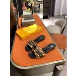 Louis Vuitton LV Women Revival Flat Mule Camel Brown Pony-Styled Calf Leather - Image 3