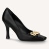 Louis Vuitton LV Women Rotary Pump LV Circle Black Calf Leather Outsole