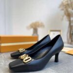 Louis Vuitton LV Women Rotary Pump LV Circle Black Calf Leather Outsole - Image 5