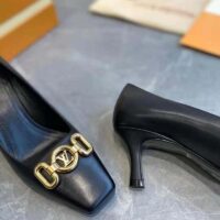 Louis Vuitton LV Women Rotary Pump LV Circle Black Calf Leather Outsole