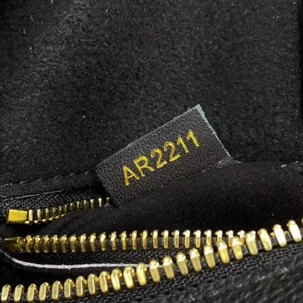Louis Vuitton LV Women Speedy Bandoulière 25 Handbag Black Embossed Supple Grained Cowhide (11)