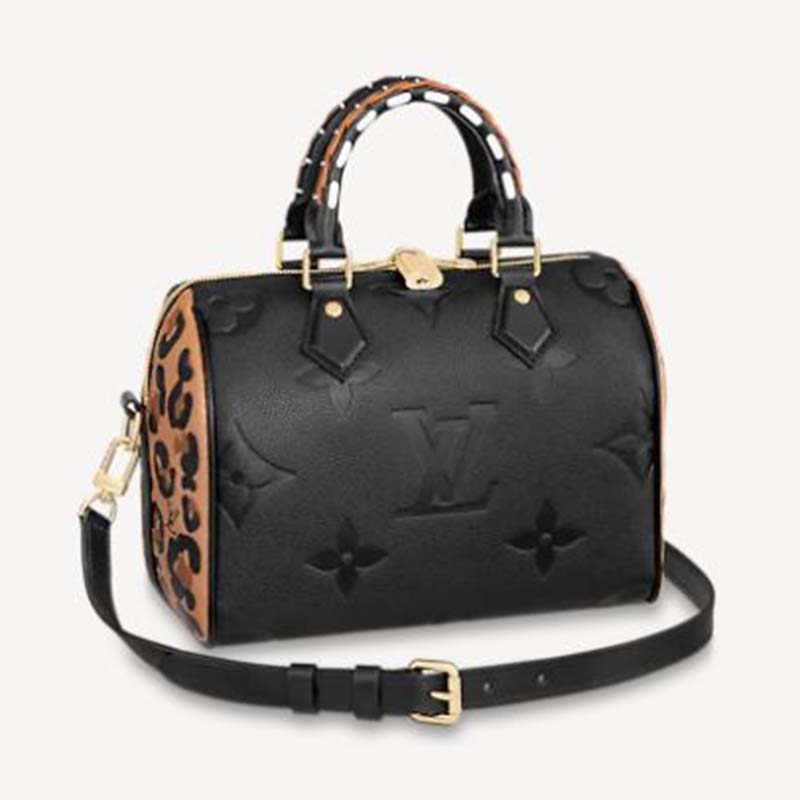 Louis Vuitton LV x YK Speedy Bandouliere 25 Black Flower Marquetry in  Embossed Grained Monogram Empreinte Cowhide Leather with Gold-tone - US