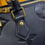 Louis Vuitton LV Women Speedy Bandoulière 25 Handbag Black Embossed Supple Grained Cowhide - Image 12