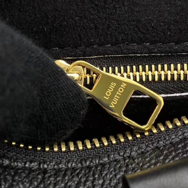 Louis Vuitton LV Women Speedy Bandoulière 25 Handbag Black Embossed Supple Grained Cowhide (9)