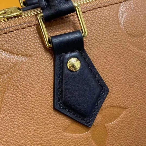 Louis Vuitton LV Women Speedy Bandoulière 25 Handbag Caramel Embossed Supple Grained Cowhide (1)