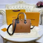 Louis Vuitton LV Women Speedy Bandoulière 25 Handbag Caramel Embossed Supple Grained Cowhide – Image 7