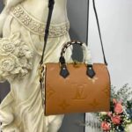 Louis Vuitton LV Women Speedy Bandoulière 25 Handbag Caramel Embossed Supple Grained Cowhide – Image 3