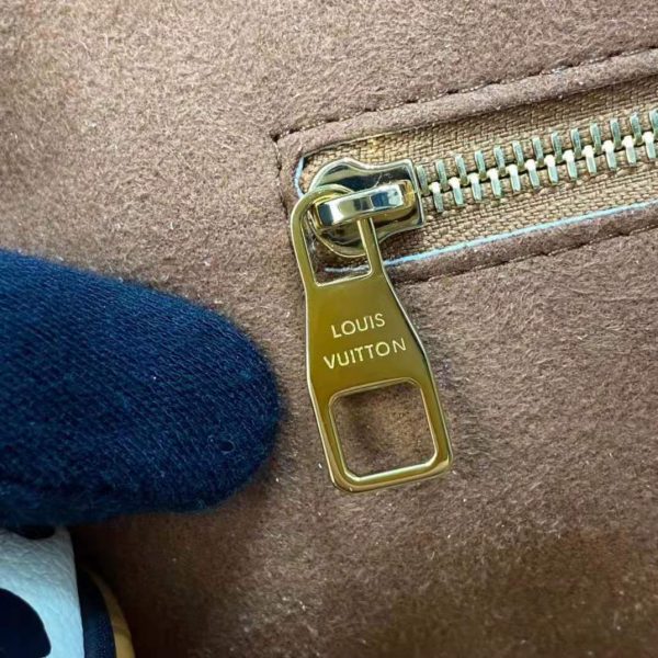 Louis Vuitton LV Women Speedy Bandoulière 25 Handbag Caramel Embossed Supple Grained Cowhide (9)