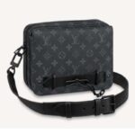 Louis Vuitton LV - Bolso bandolera Steamer Monogram Eclipse de lona revestida para mujer